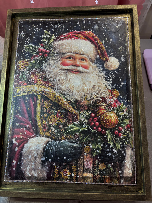 Smiling Santa bedazzled